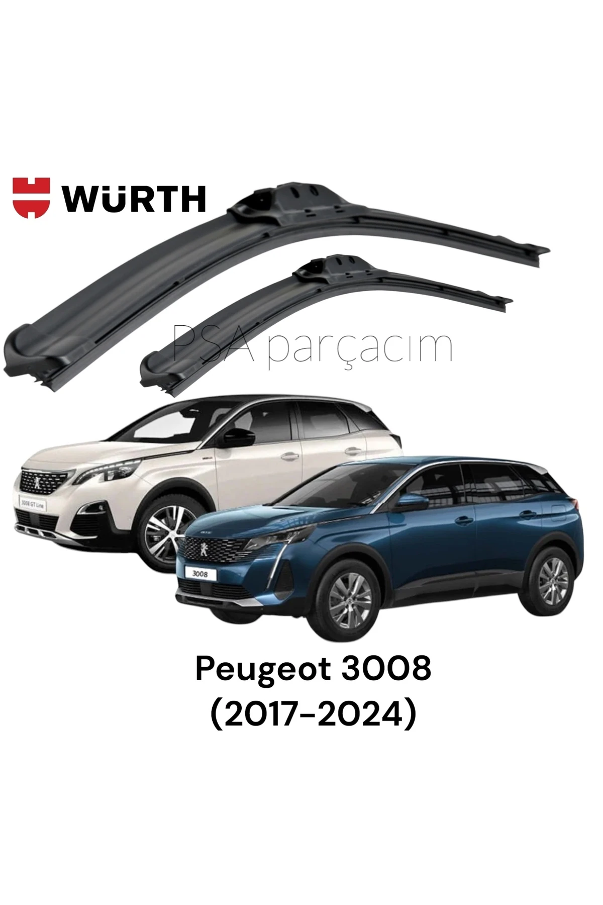 Peugeot 3008 Muz Silecek Takımı Dört Mevsim (2017-2024) 2'li