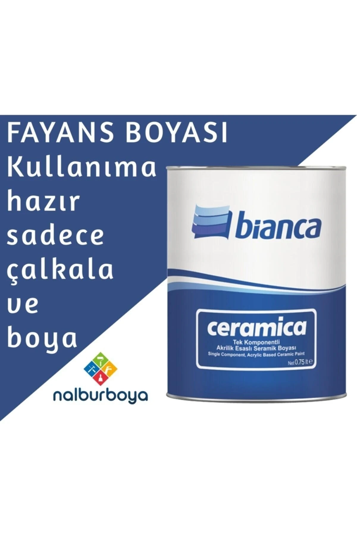Fayans Boyası Kullanıma Hazır Ceramica 0.75lt