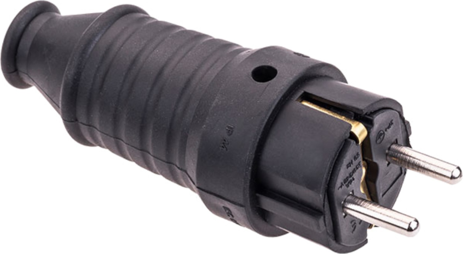BY10-100 1X16A 220V Kauçuk Düz Fiş | IP44 Monofaze Elektrik Fişi