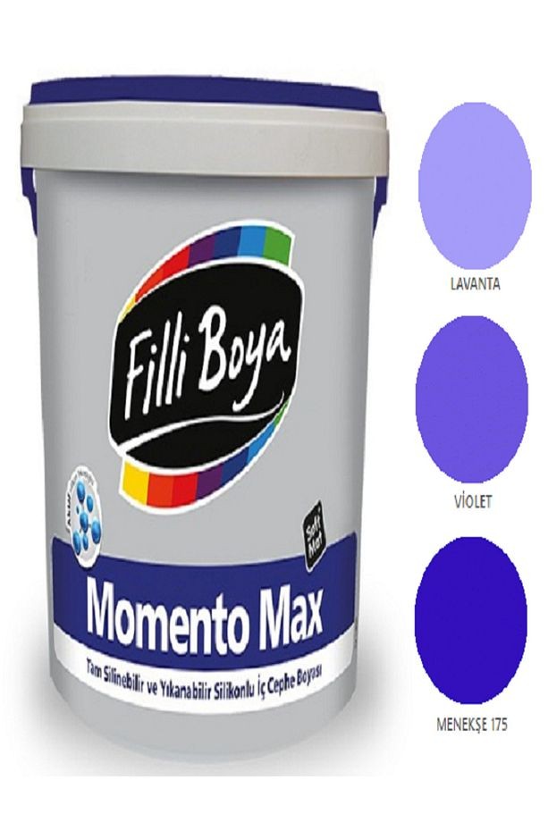 Momento Max Tam Silinebilir Yıkanabilir Silikonlu Mat Boya 1,25lt (menekşe 175)