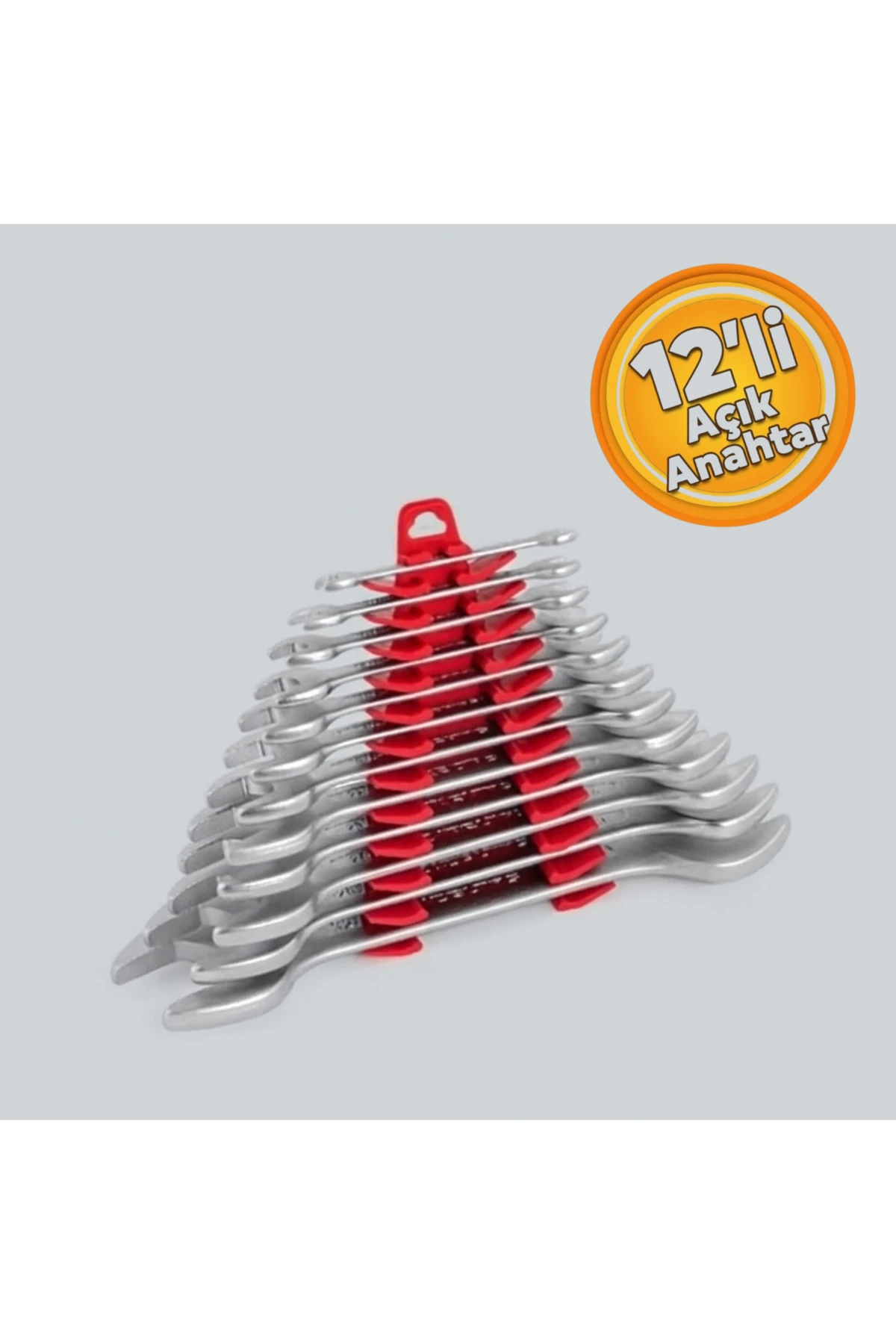 12'li İki Ağız Açık Anahtar Takımı Kısa Boy 12 Parça