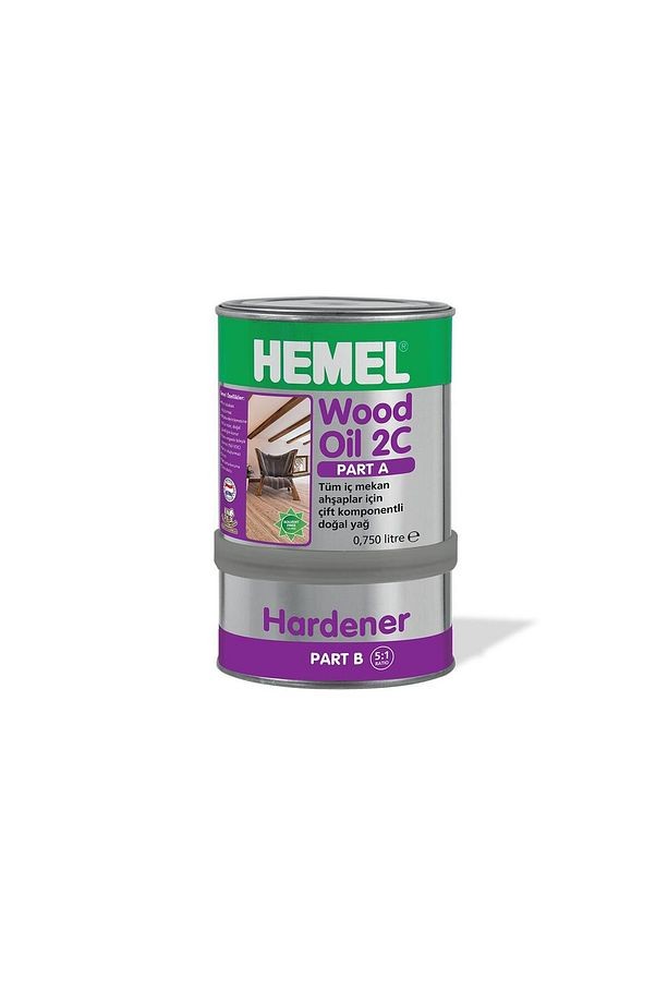 Wood Oil 2C-Ahşaplar için Çift Komponentli Yağ - 0,900 LT CLEAR ŞEFFAF