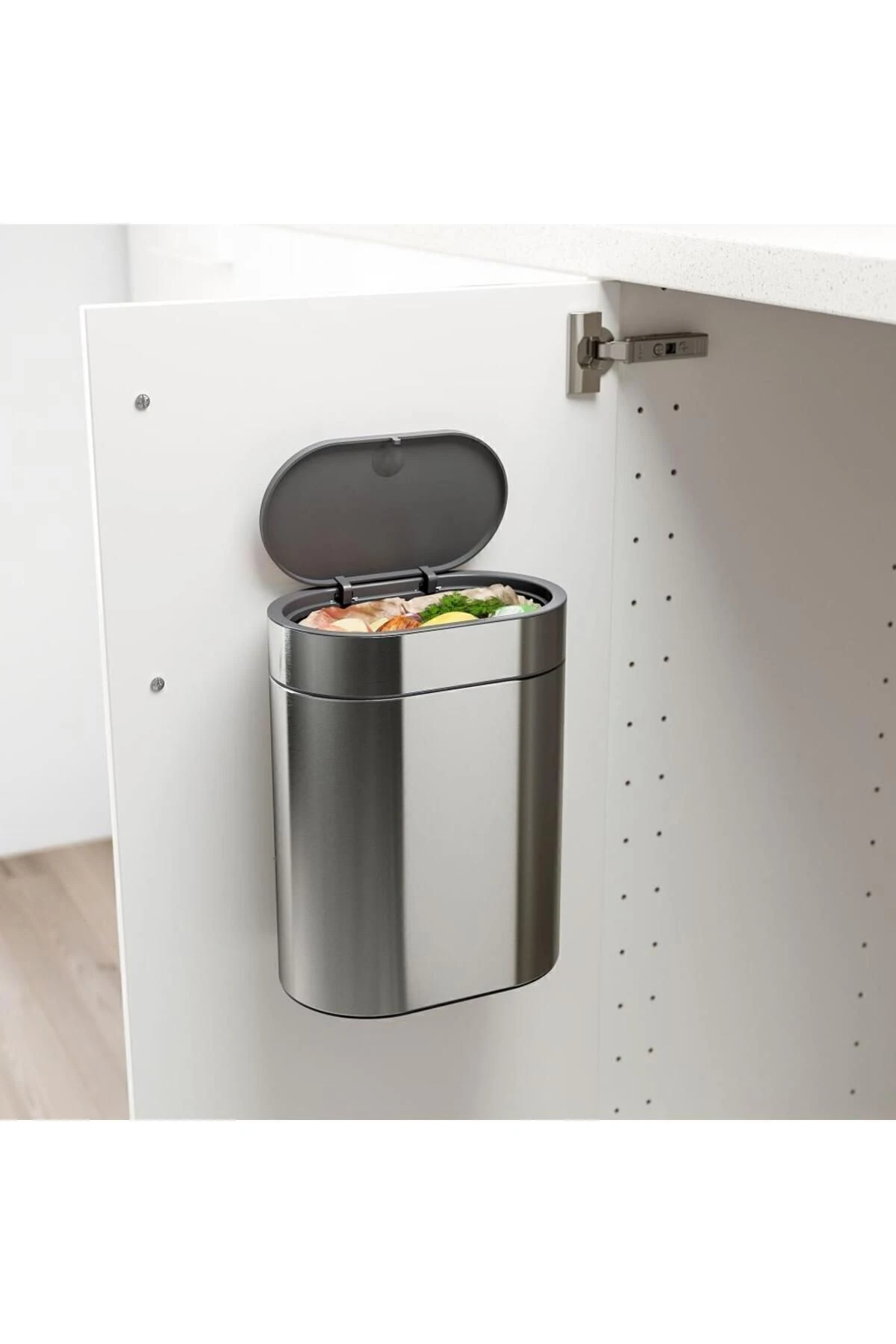 BROGRUND dokunmatik çöp kutusu , gri, 4 lt, paslanmaz çelik