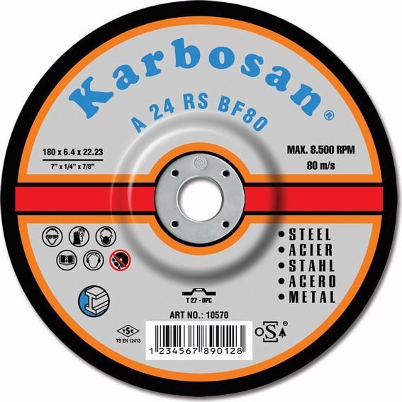 KARBOSAN Metal Taşlama 115X6,4X22 Mm
