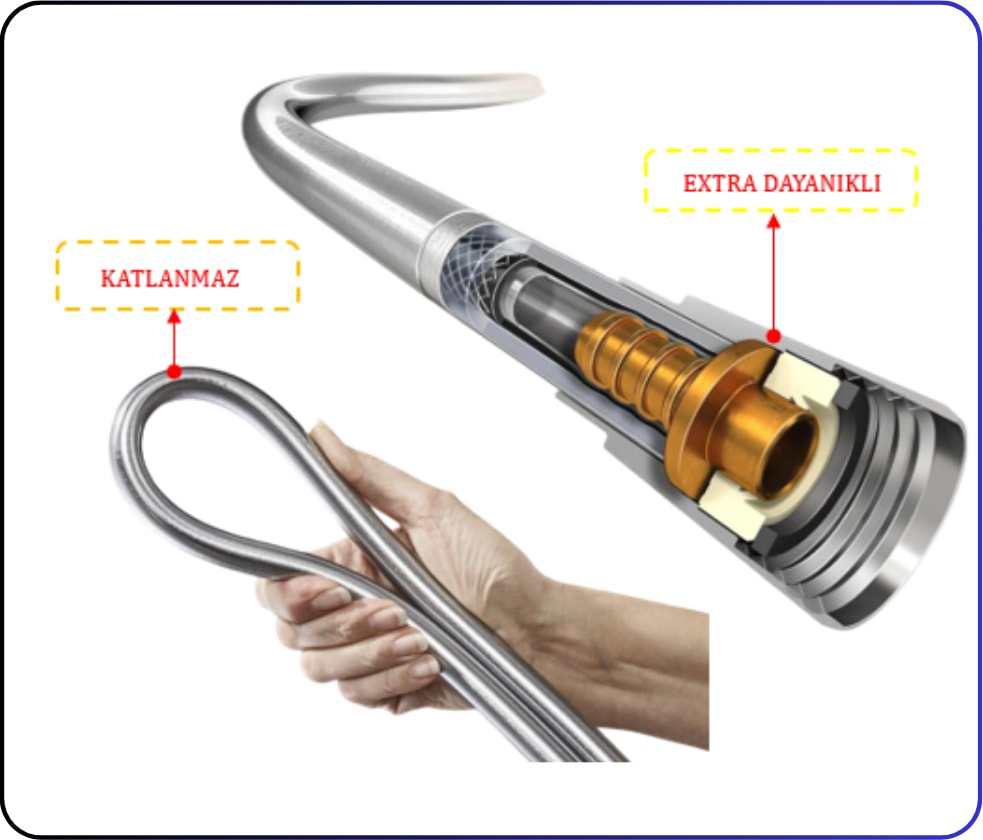 A3343901YP Spiral Chromolux 60 cm Kolon Robot Duşlar İçin