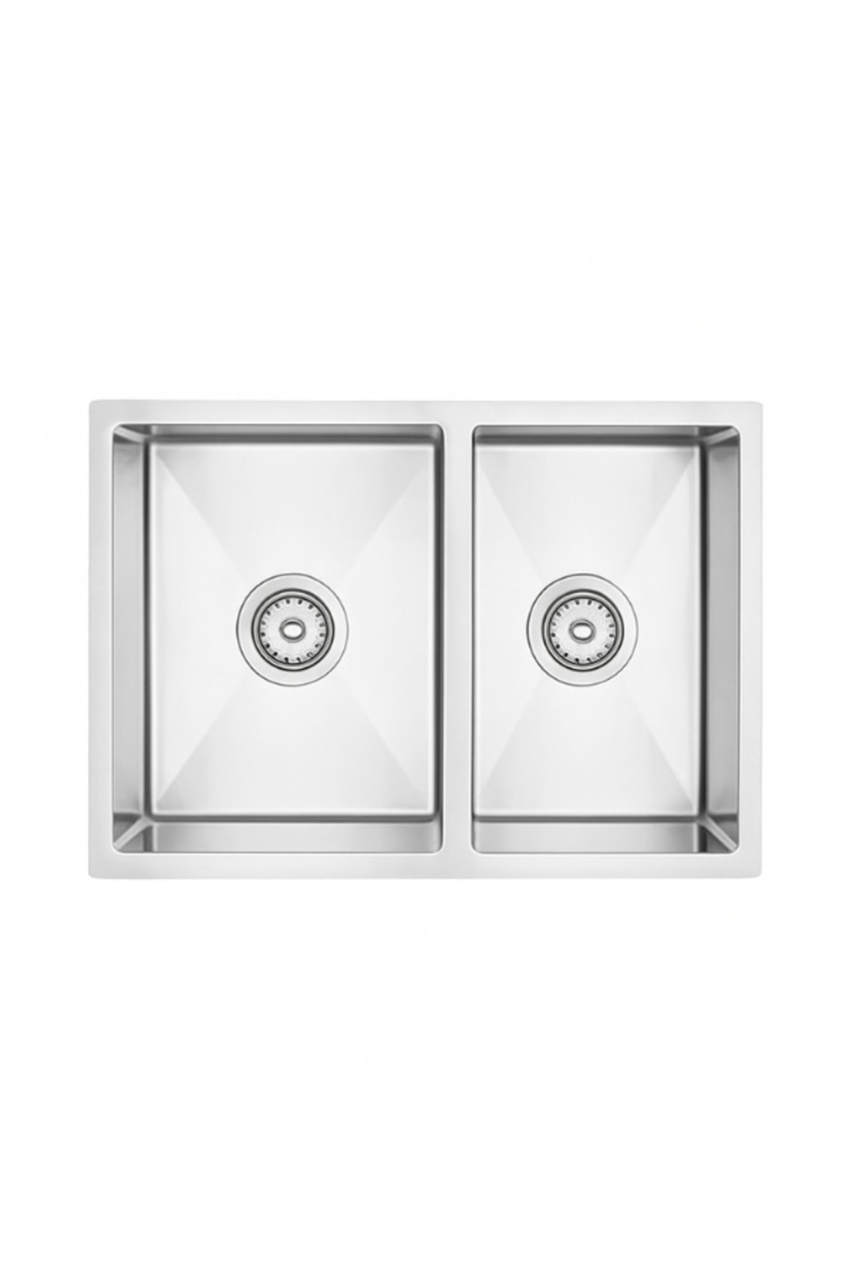 Pratico Eviye- 1,5 Göz 63x45cm El Yapımı Paslanmaz Çelik Mutfak Evyesi Inoks Eviye