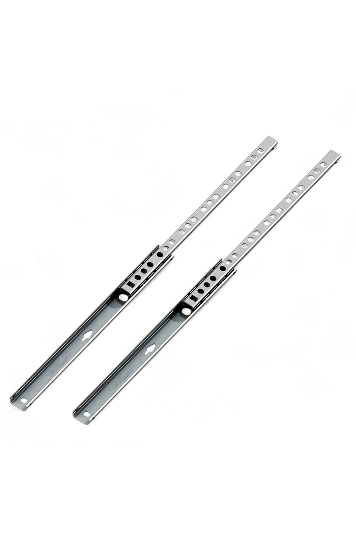 Teleskobik İnce Bilyeli Bilyalı Dolap Çekmece Rayı Sürgüsü Metal En 1.7 cm 17 mm Uzunluk 37.4 cm 374