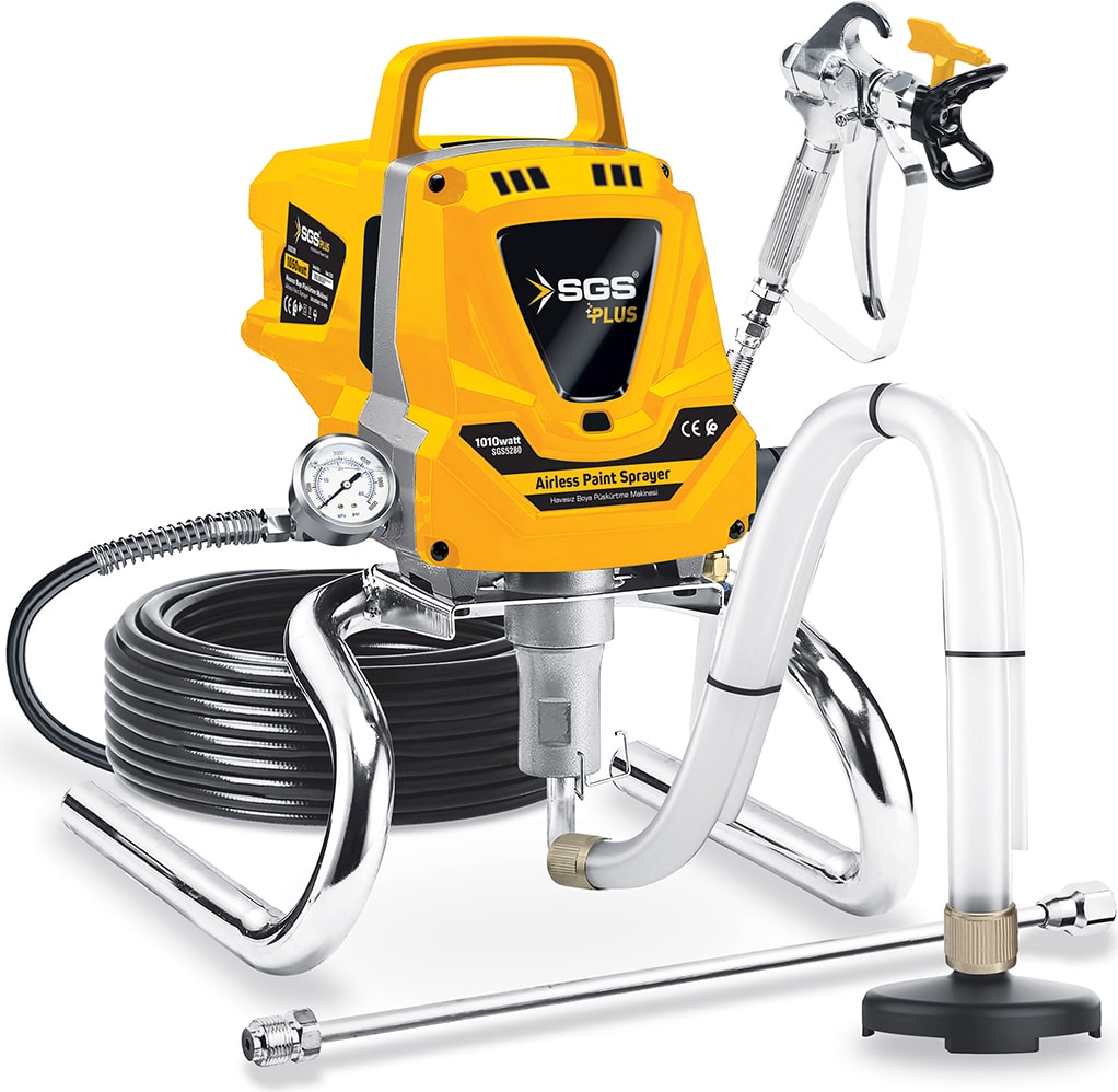 SGS SGS5280 - 207 Bar Profesyonel Elektrikli Boya Püskürtme Makinesi 1010 Watt (Havasız Boya Püskürtme)