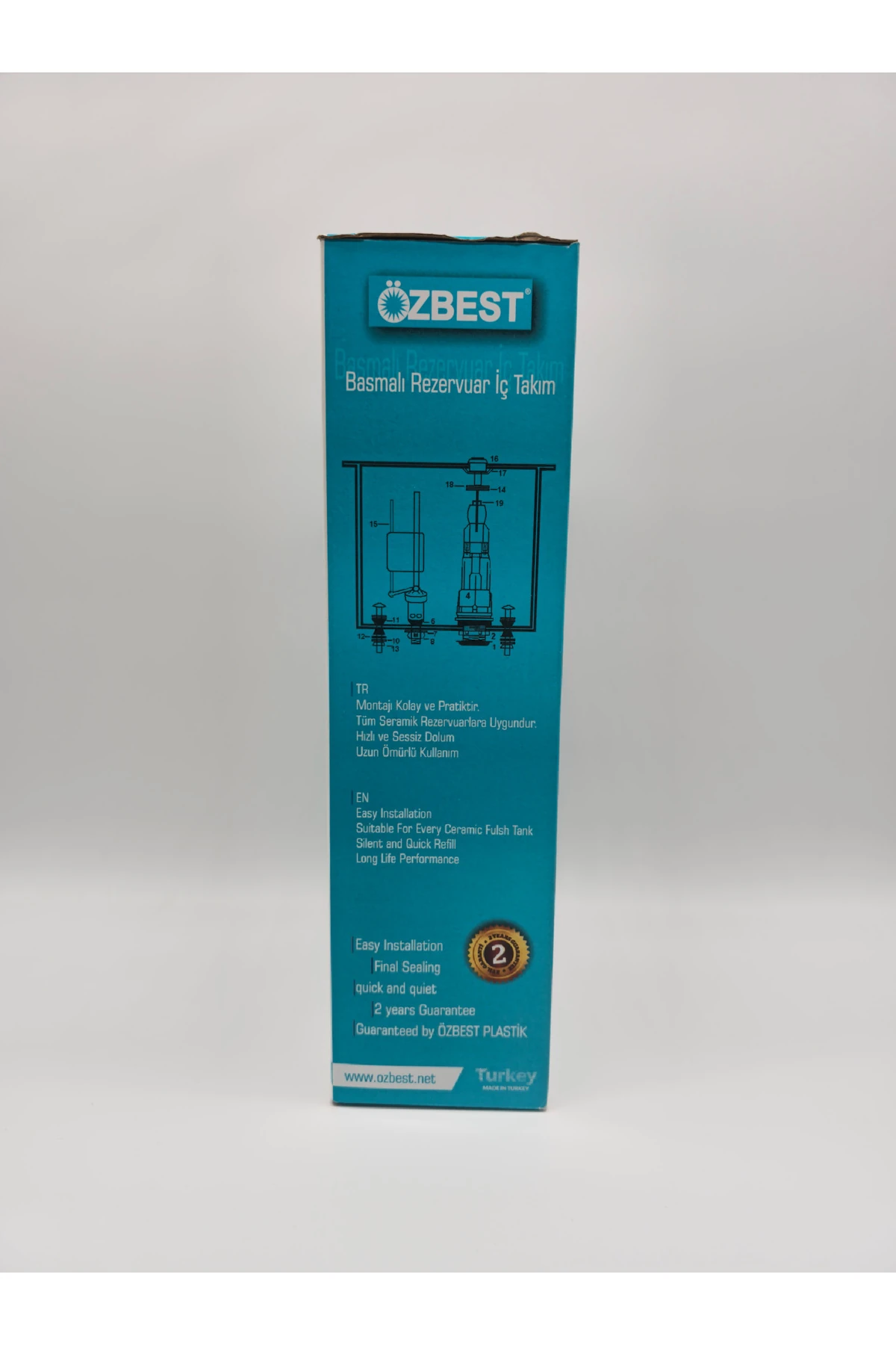 Basmalı Tek Kademeli Klozet Rezarvuar İç Takımı