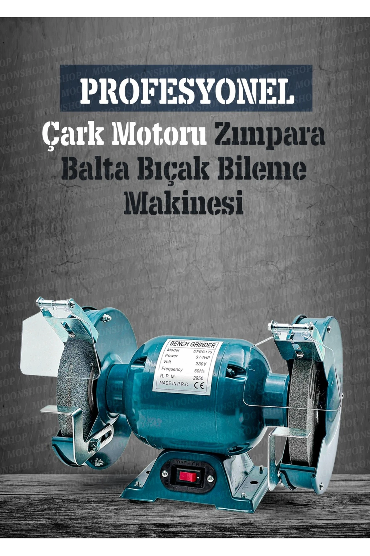 American 125 Mm Space Çark Motoru Zımpara Balta Bıçak Bileme Makinesi Taş Motoru