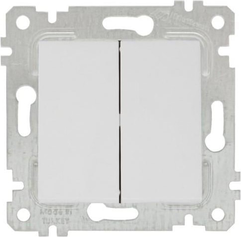 Rita Beyaz Mekanizma + Tuş Komütatör (Vidalı) 2200 402 0201