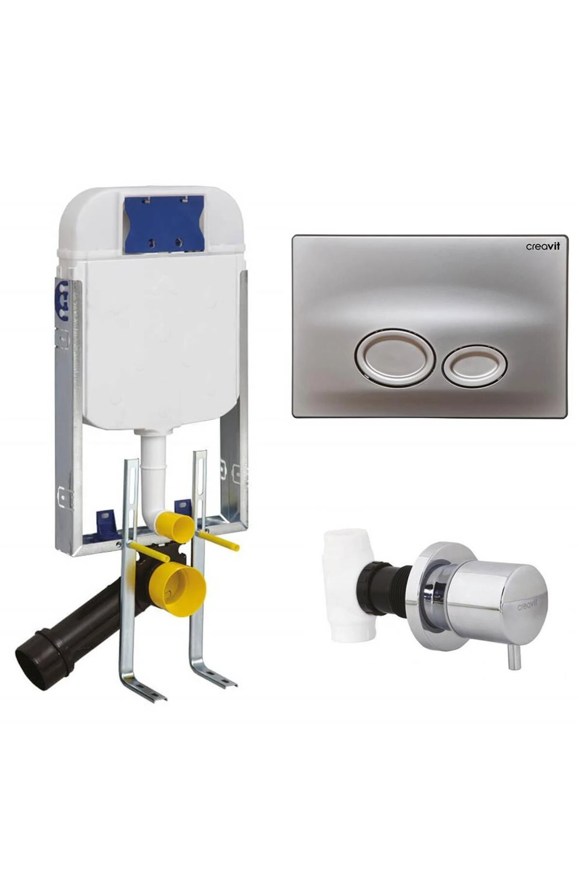 Gömme Rezervuar A. Klozet İçin+Drop Kumanda Paneli+Ara Musluk