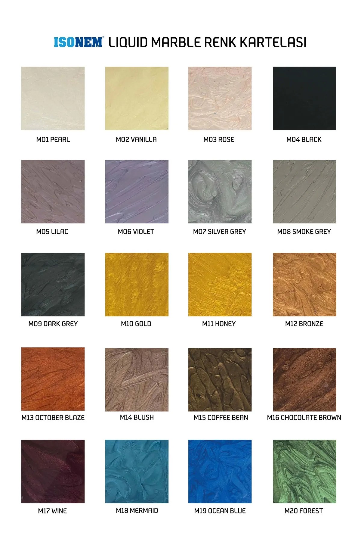 İsonem Liquid Marble Sıvı Mermer 5 kg M09 Dark Grey