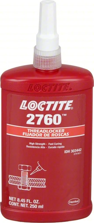 Loctıte Yüksek Mukavemetli Diş Sabitleyici: 2760, Kırmızı 50 ml