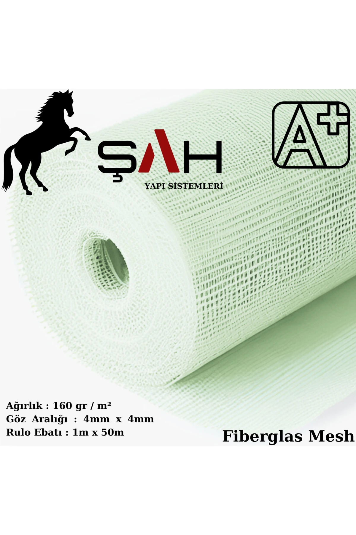 ALKALİ SIVA FİLESİ 160 GR 50 METRE A+ KALİTE