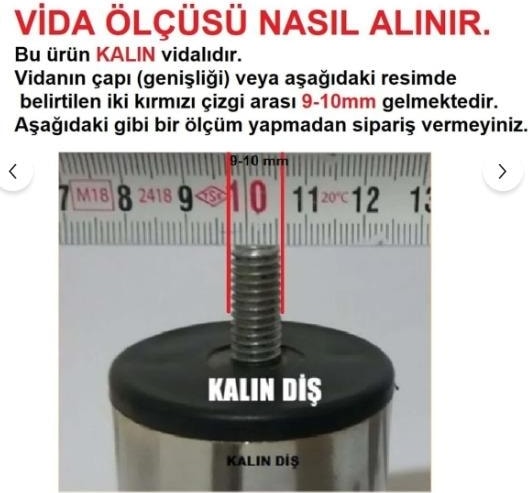 Baza Ayağı Krom 10 cm M10