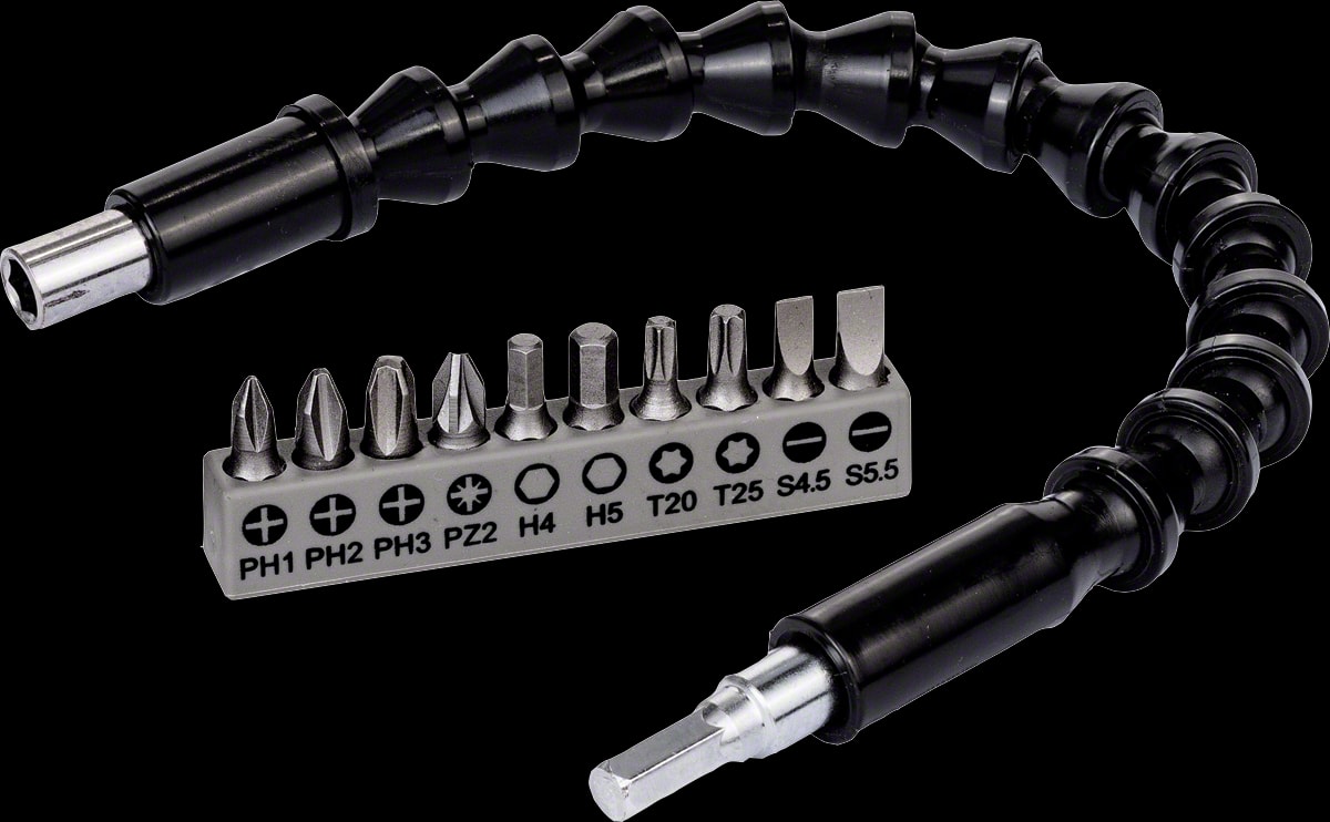 BOSCH 10'lu Vidalama Ucu ve Uzatma Adaptörü 30 cm