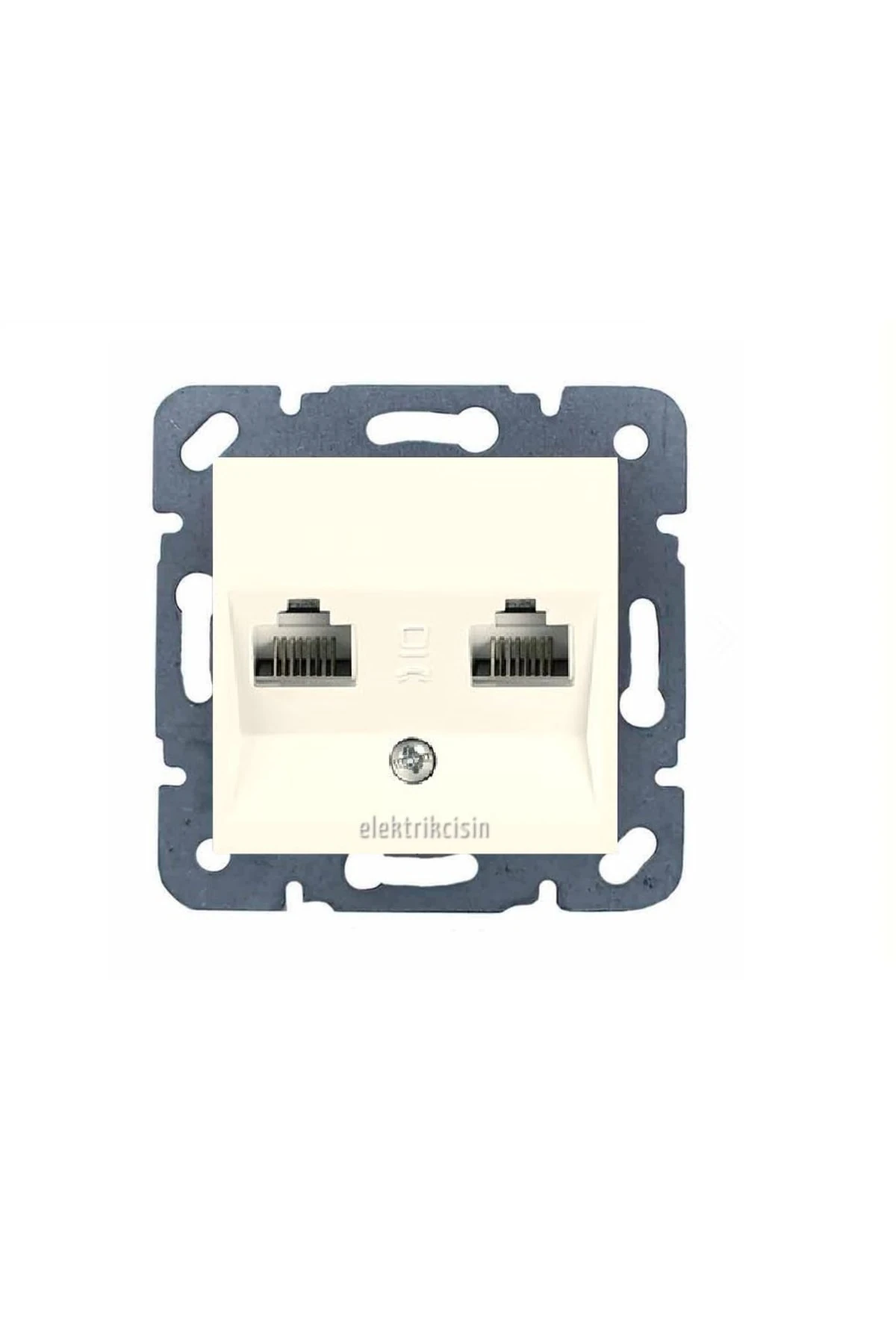 Meridian Krem Ikili Data Prizi (rj45) (2*cat6) (çerçeve Hariç) 1 Adet