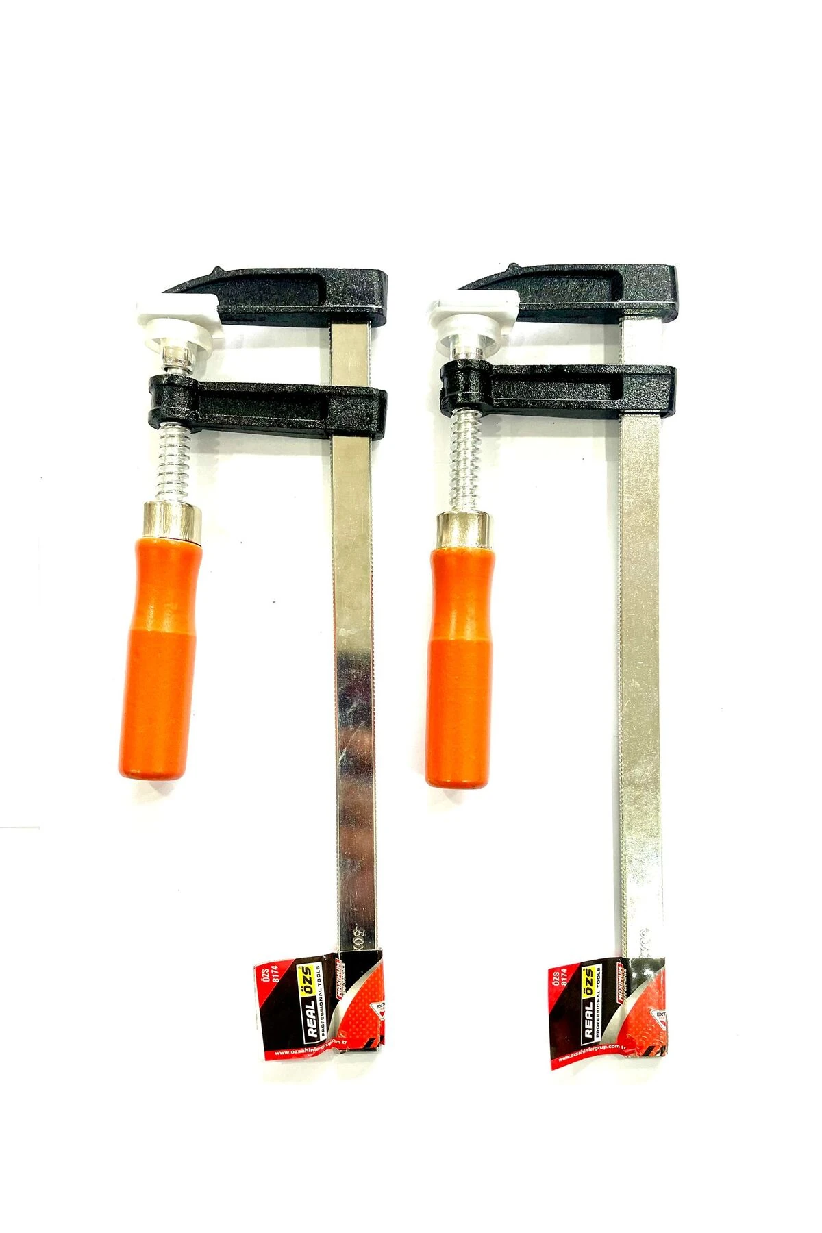 2 Adet Ahşap Saplı F Tipi Mobilyacı Marangoz Işkencesi 50x200 mm