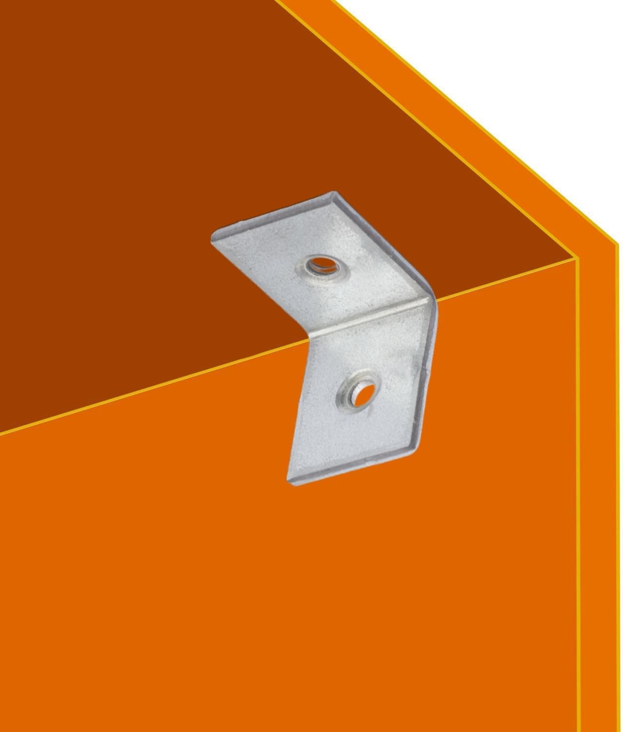 Mobilya Köşe Bağlantı Sabitleme L Demir Deprem Dolap Duvar Birleştirme Gönye 25X25X20 mm (10 Adet)