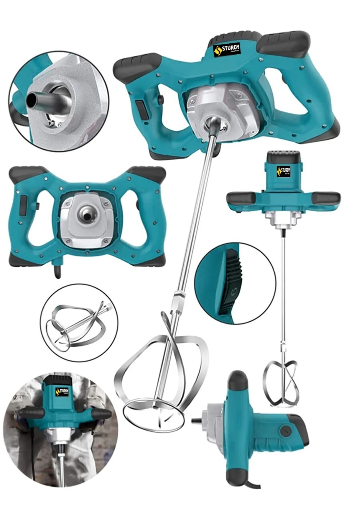 Power Tools Japon Teknoloji Bakır Sargı XR BOYA HARÇ KARIŞTIRICI MİXER 1700W Makinası