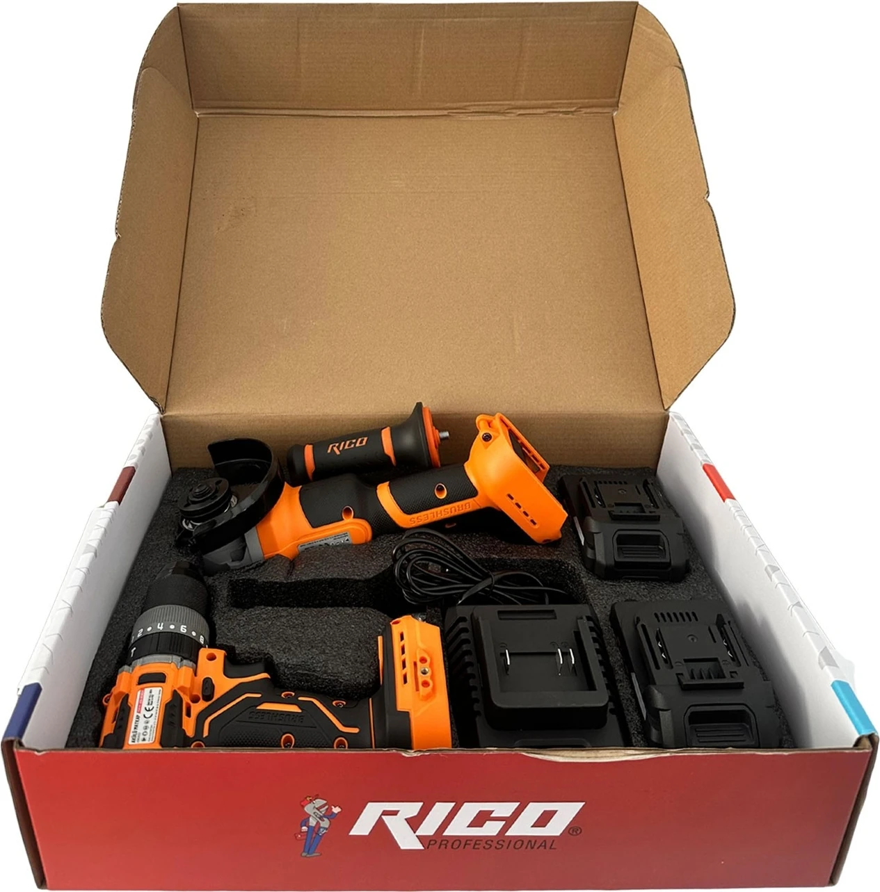 028-RE0040 Şarjlı Darbeli Matkap ve Şarjlı Avuç Içi Taşlama Seti 4AH 20V