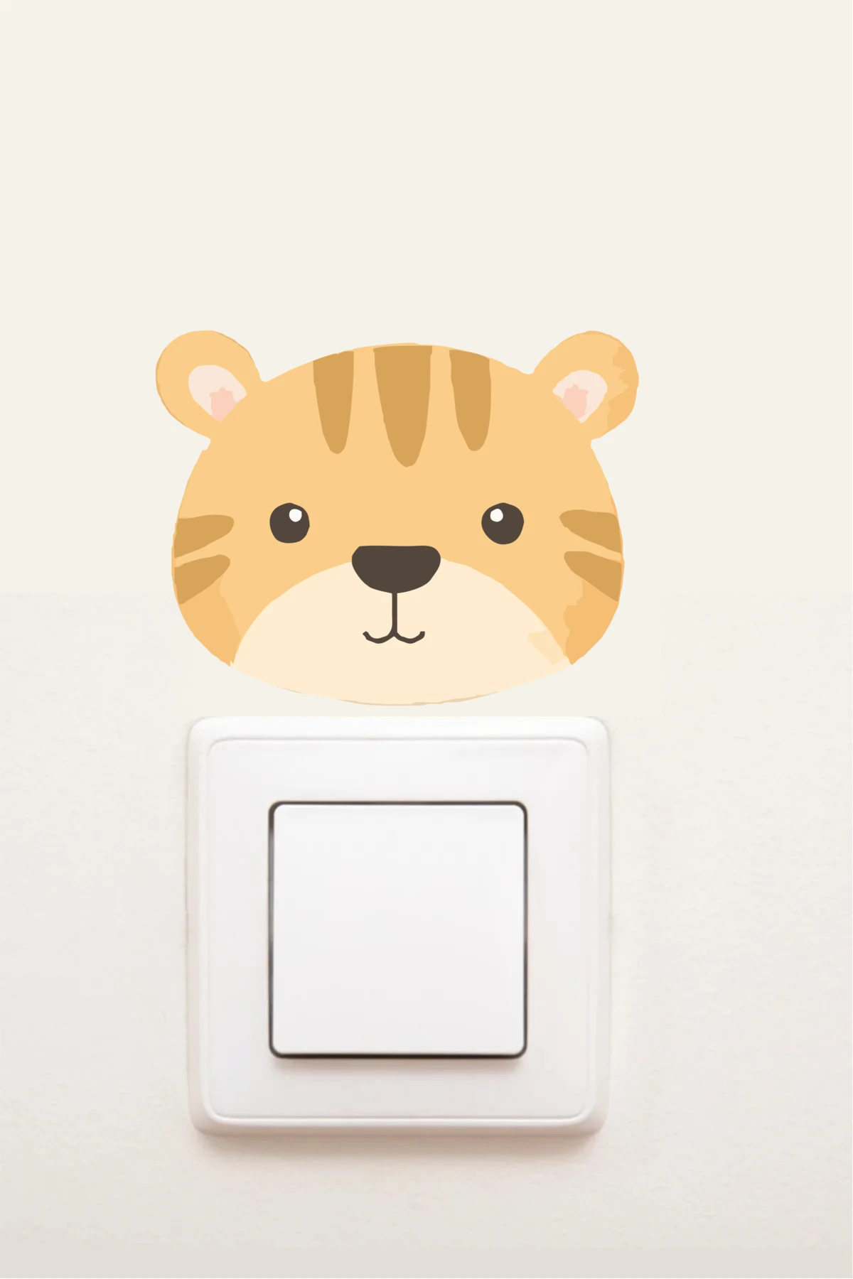 Sevimli Kaplan Çocuk Odası Priz Sticker Duvar Sticker 004