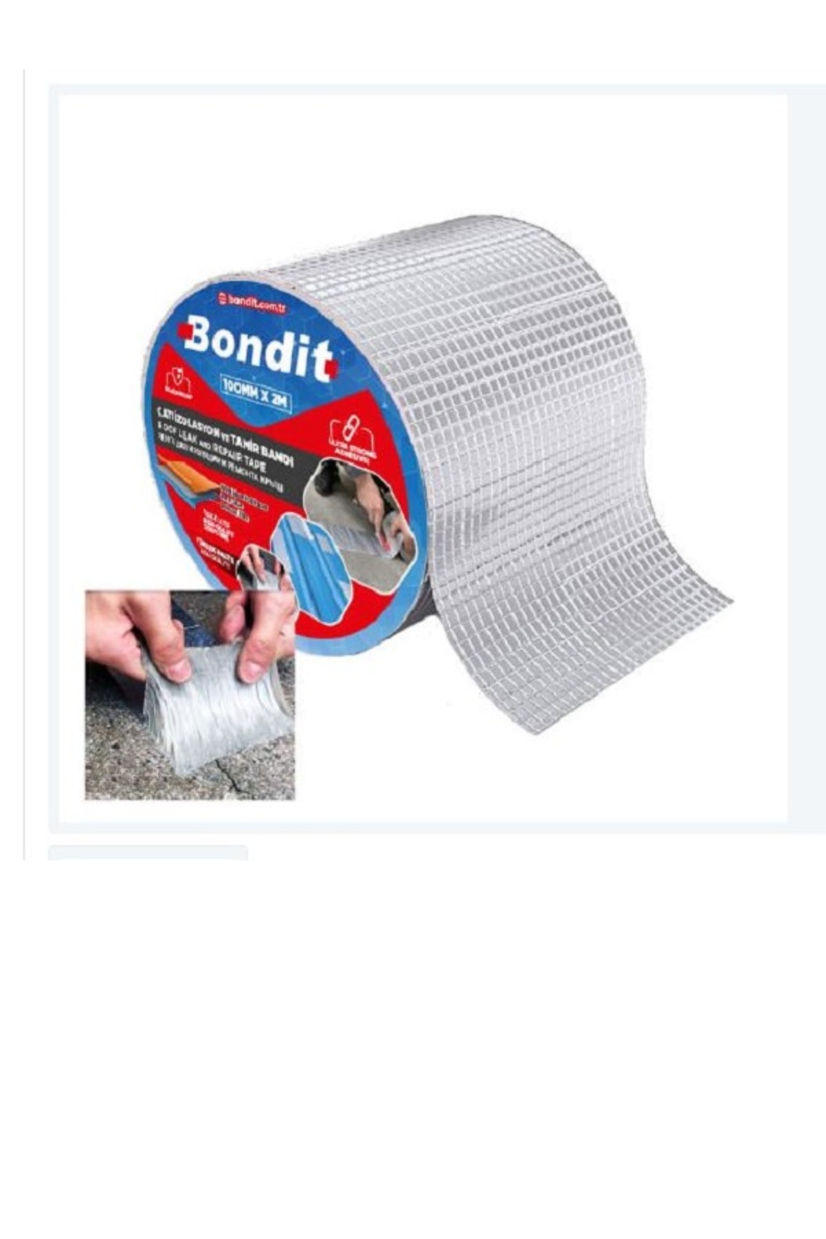 Kendinden Yapışkanlı Çatı İzolasyon ve Tamir Bandı 1mm x 15cm x 2m - Gri