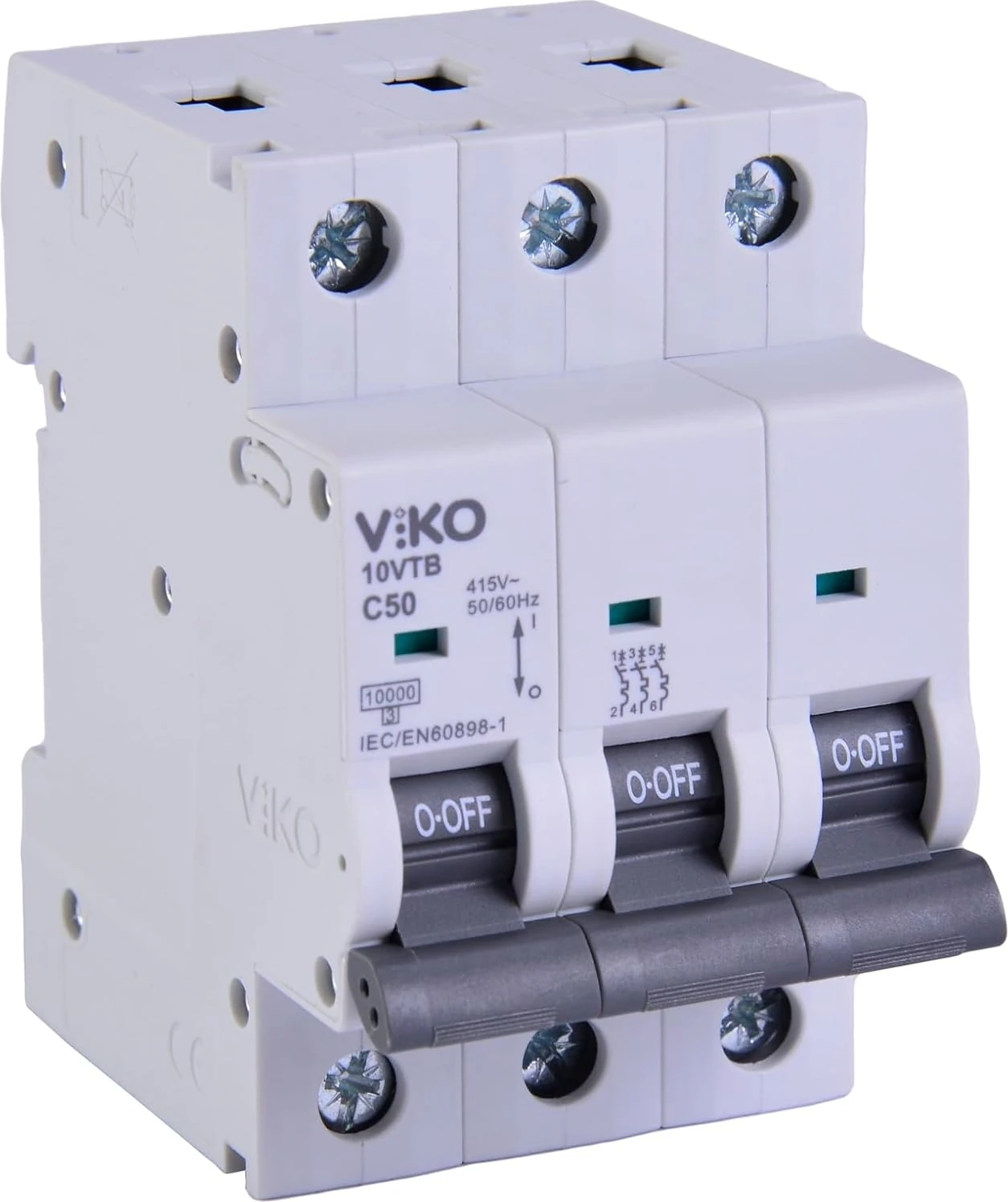 10VTB-3C50 Otomatik Sigorta 10KA C Tipi 3 Kutup 50A