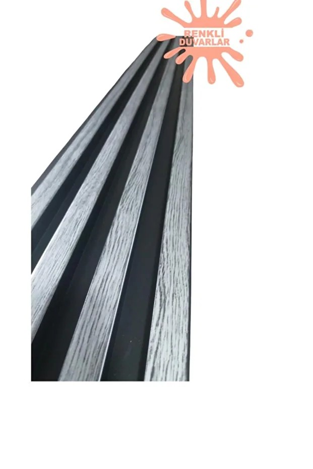 17x145cm 1 Adet ATC Uzay Gri Model PVC Lambiri Prefabrik Ofis Dekoratif Pvc Lambiri Duvar Paneli
