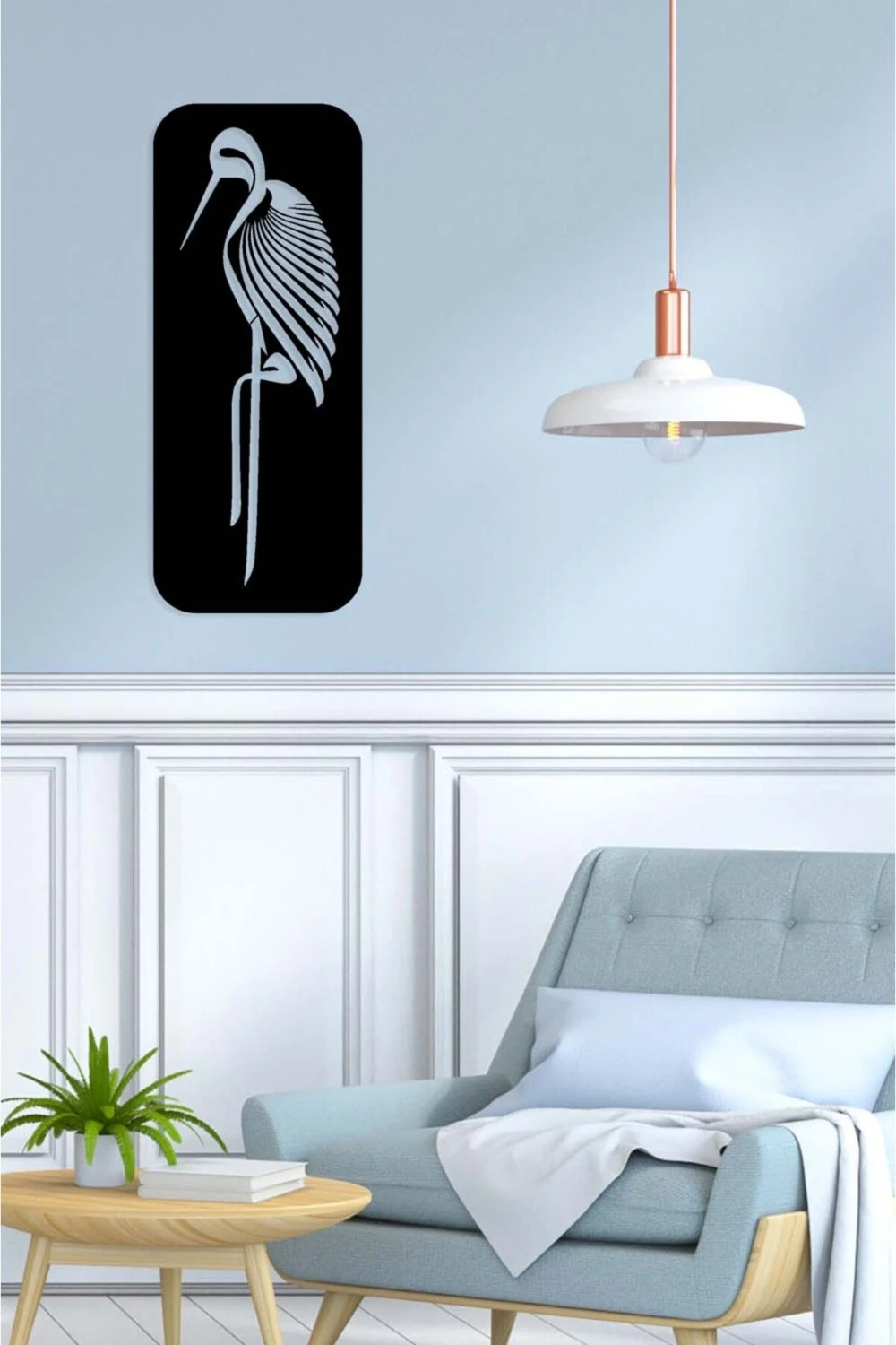 -Elif Mim Vav Harfi Islami Metal Tablo - Islami Ev Dekorasyonu - Dini Duvar Tabloları - 60 X 25 - Cm - Sıyah-Islm-131