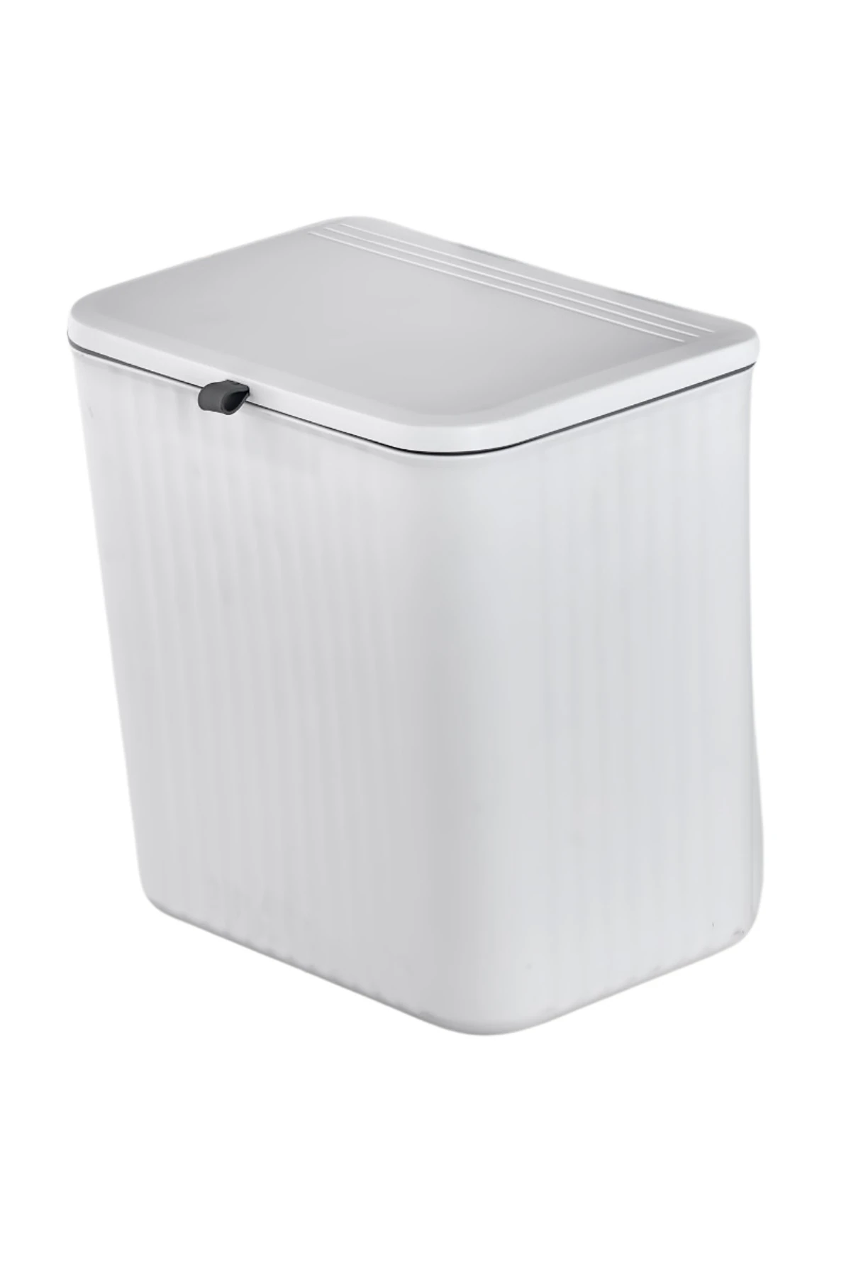 Mutfak Tezgah Üstü Dolap Askılı Kapaklı 15 Lt Çöp Kovası Beyaz