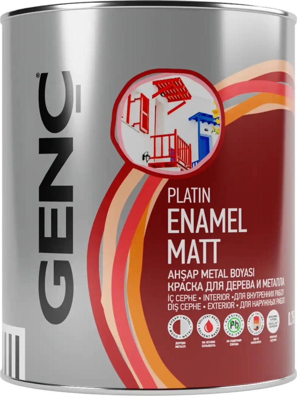 Sentetik Ahşap Metal Boyası Siyah 0.75 l