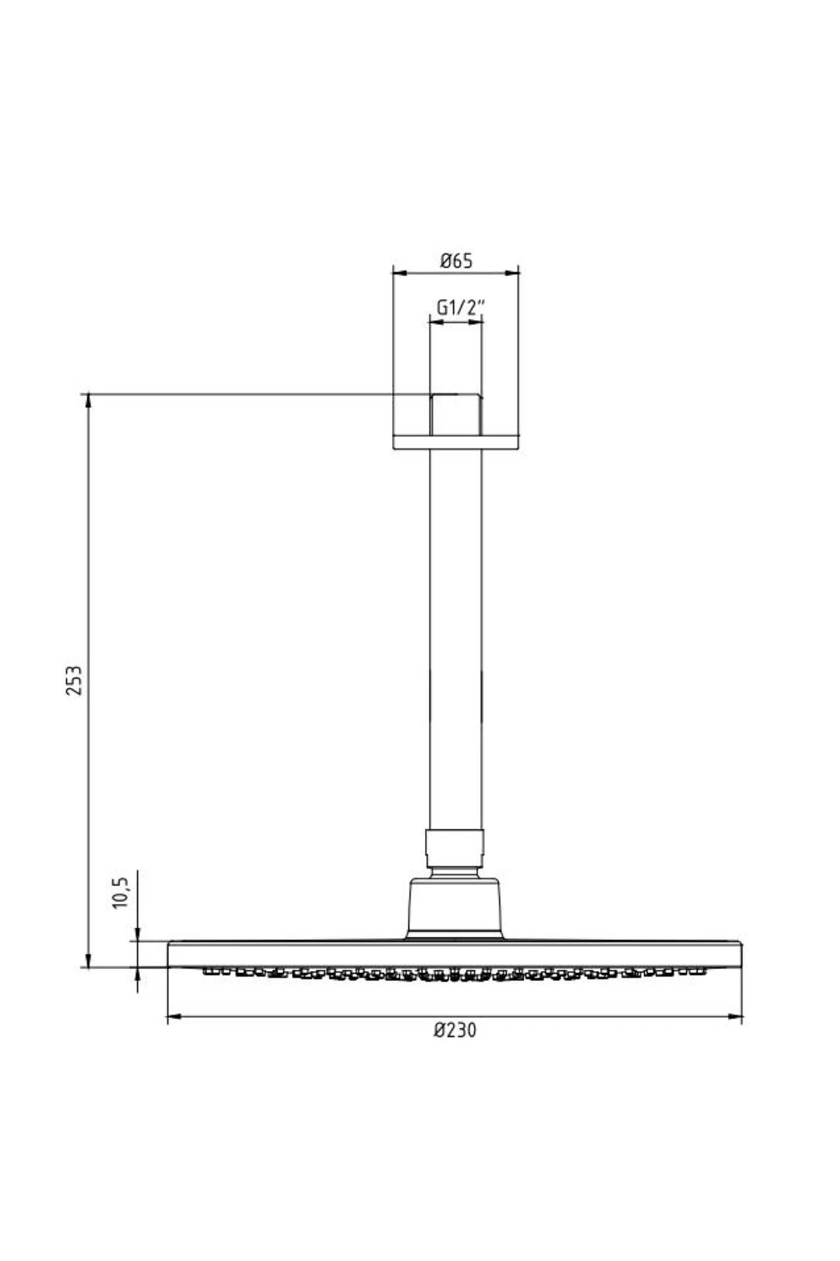 Purity Tavandan Duş Başlığı Tepe Duşu Krom-Beyaz 102145050