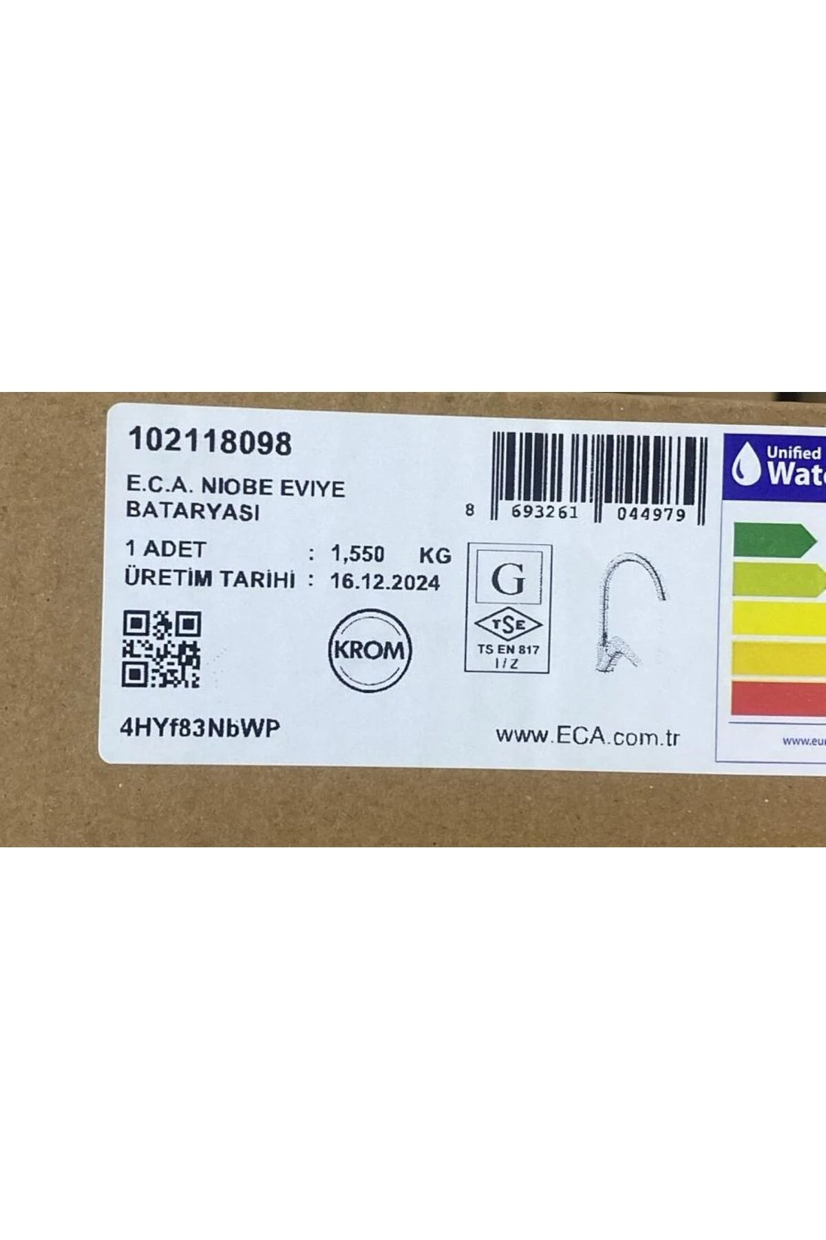 Niobe 3'lü Batarya Seti:Banyo-Lavabo[Kuğu Boru]-Eviye Bataryası |102188054-102118098-102102482