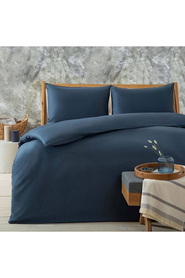 Alana Nevresim Seti King Size 230x220 Cm Mavi