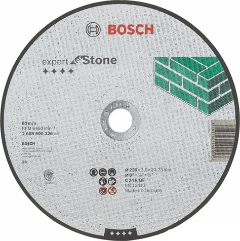 BOSCH - Expert Serisi Taş İçin Düz Kesme Diski (Taş) - C 24 R Bf, 230 Mm, 3,0 Mm