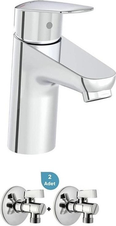 Flow Round Lavabo Bataryası + 2'li Ara Musluk