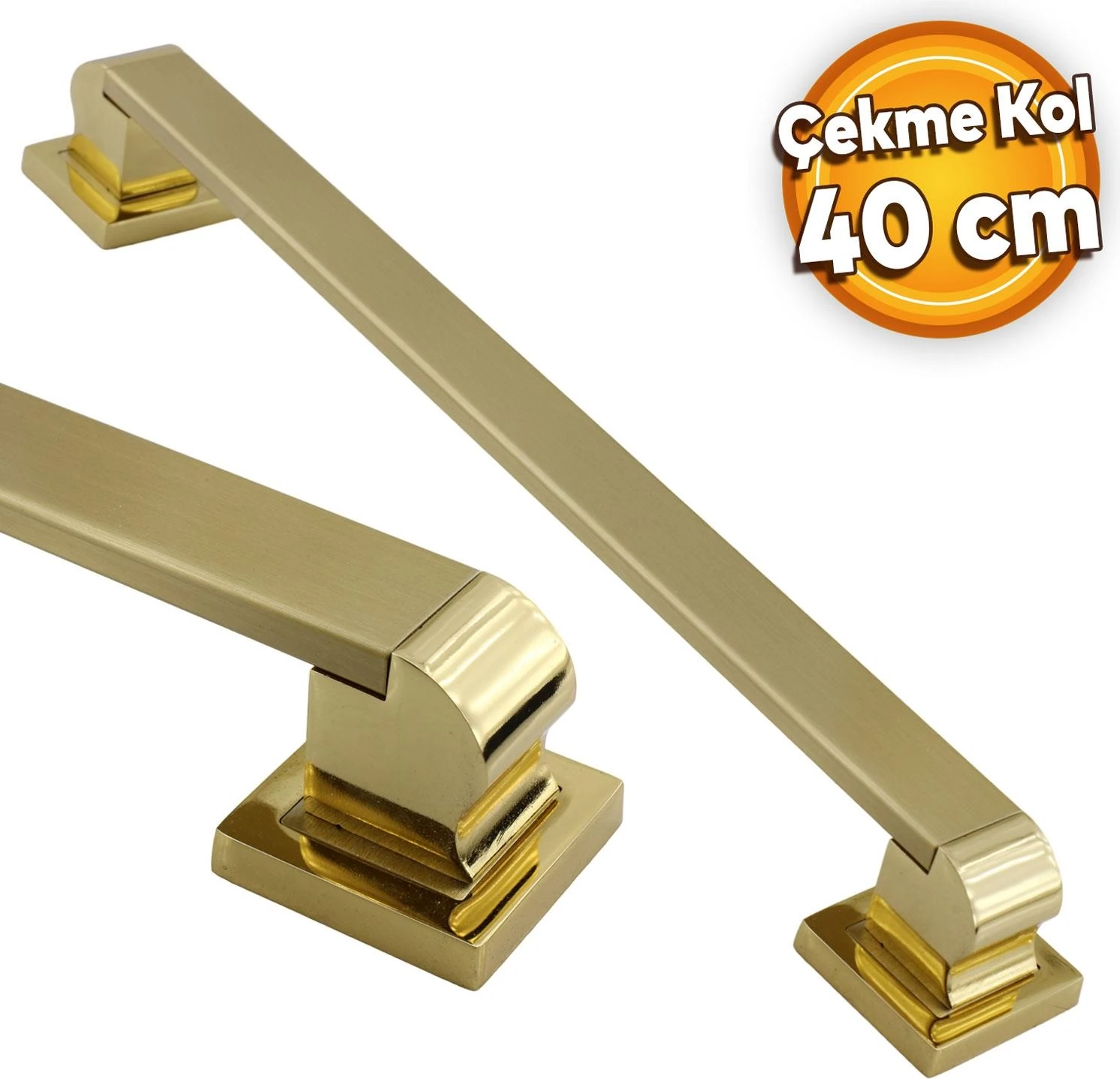Bersel Çekme Kolu Çelik Kapı Dış Kapı Kolu Tutma Kulbu Gold Kulp 40 cm