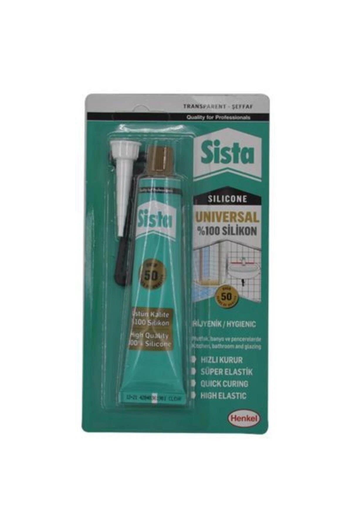 Şeffaf Sista Üniversal Silikon Tüp 50 Gr