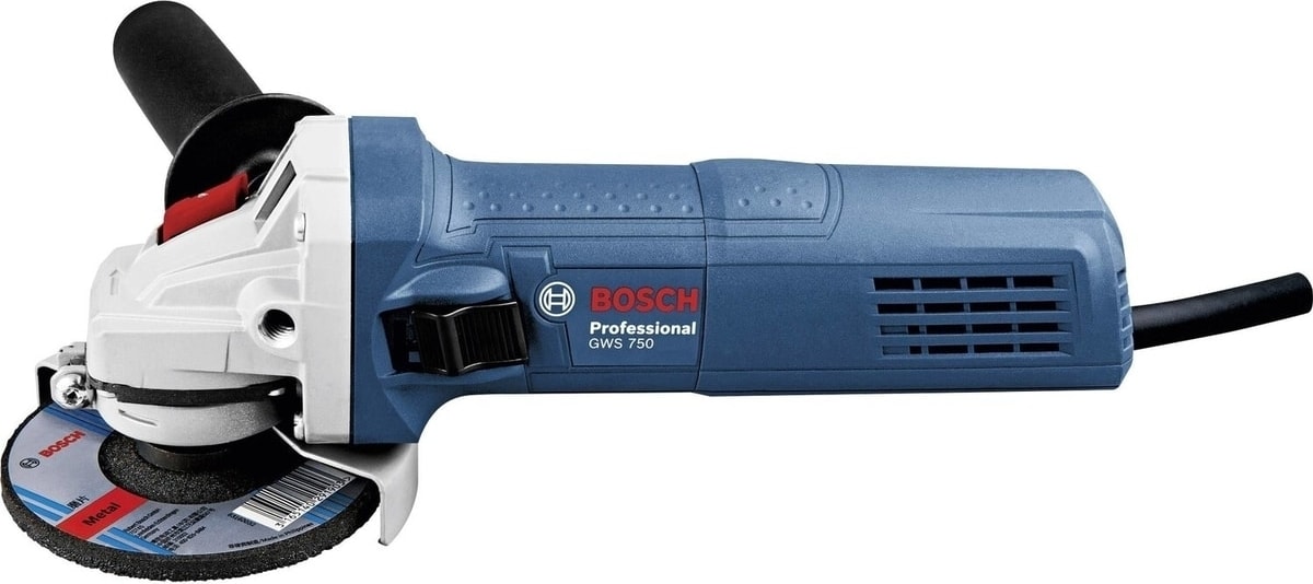 BOSCH Avuç Taşlama Makinesi Gws 750 115 mm Spiral + 2 Adet 115 mm x 2.5mm Düz Metal Kesme Diski