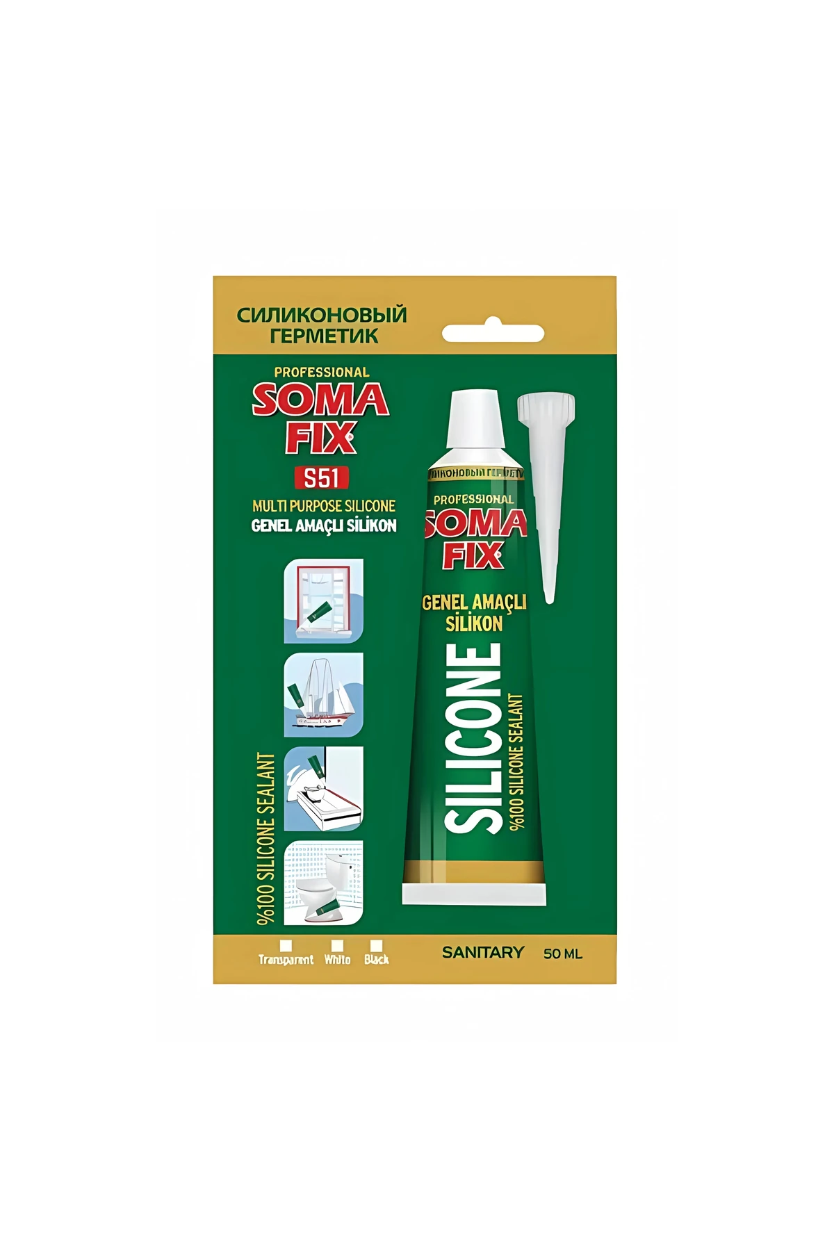 Tüp Silikon 50ml Çok Amaçlı Silikon