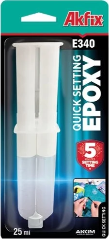 E340 Şırınga Epoksi Yapıştırıcı Hızlı 25 ml Tekli