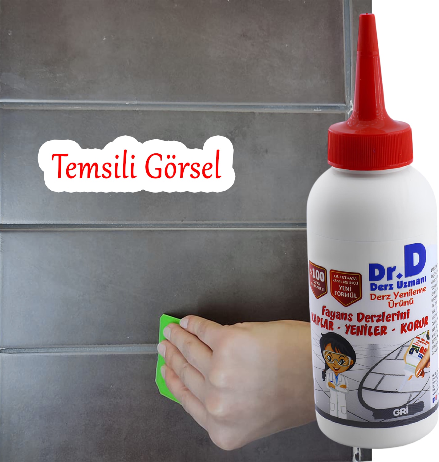 Fayans Arası (ANTRASİT GRİ RENK) Hazır Derz Dolgusu 200 gr Tamir Derz Yenileme Dolgusu