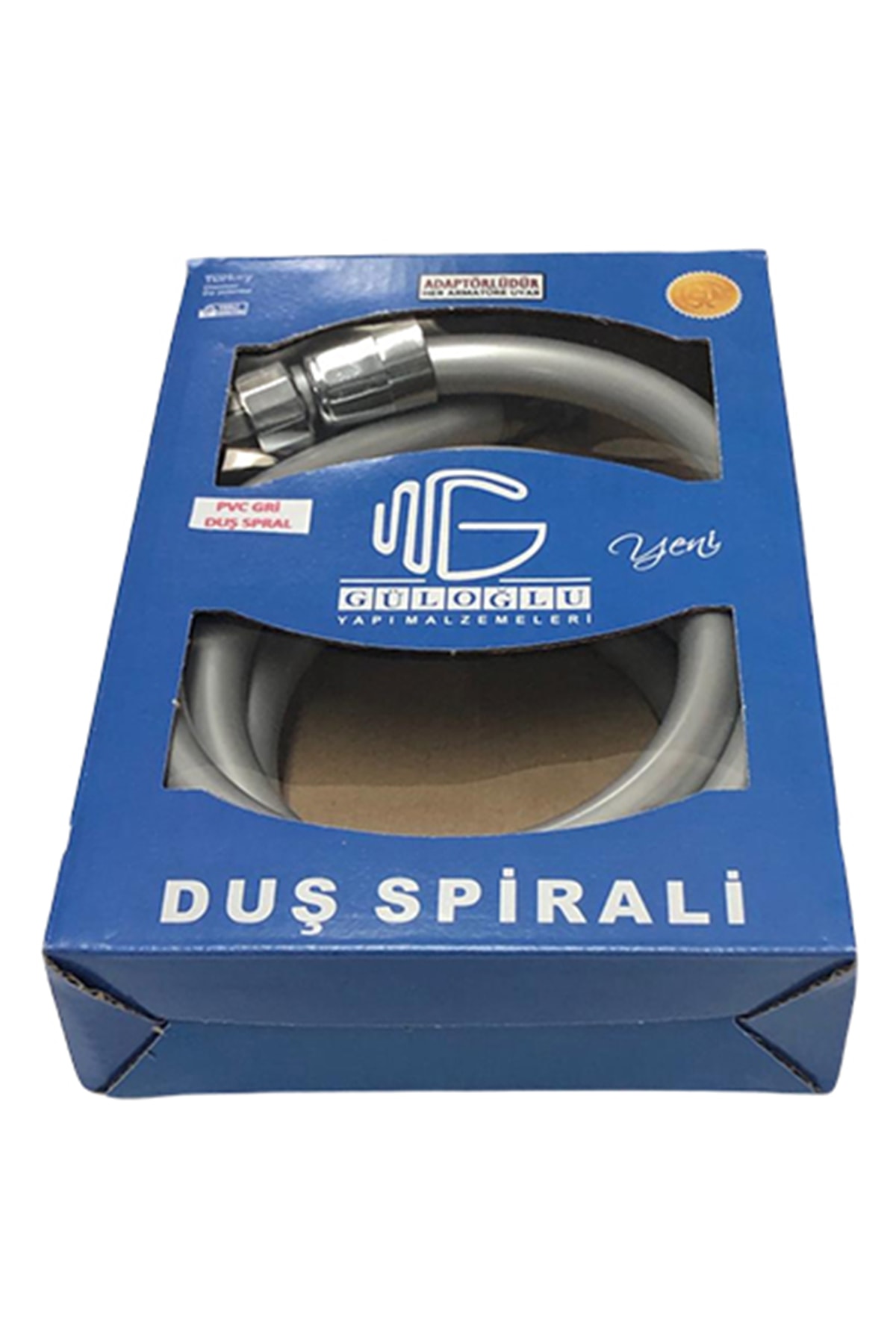 5 Yıl Garantili Pvc Gri Duş Sprali (150 Cm)