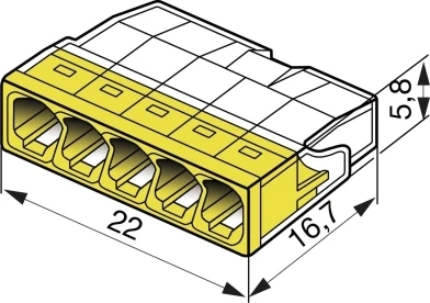 5 No Buat Klemensi Geçmeli 5x2.5mm 2273-205 (100 Adet)