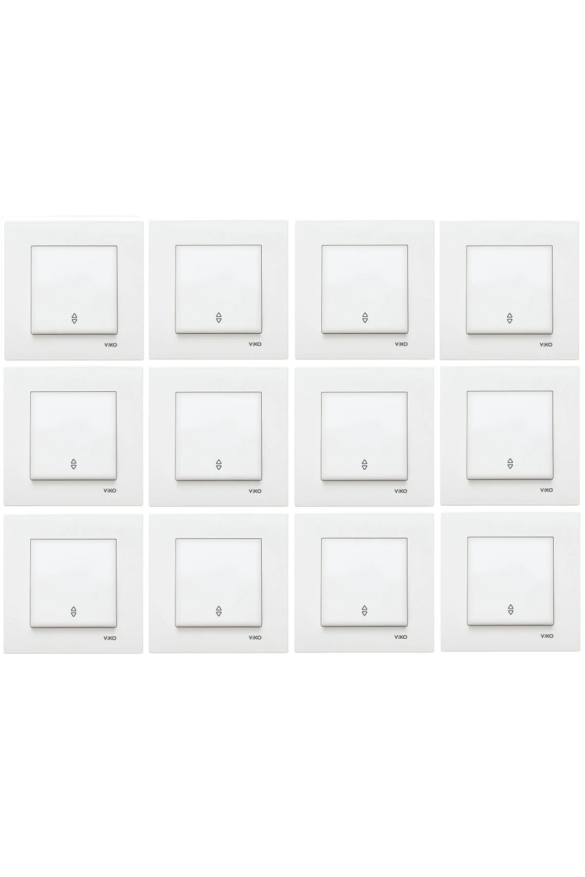 Karre 12 Adet Vavien Anahtar Çerçeveli Beyaz
