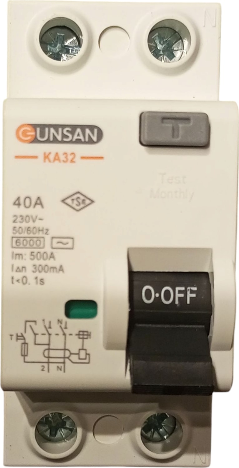 Kaçak Akım Koruma Rölesi 6ka 2X40 Amper 300MA Yangın Korumalı