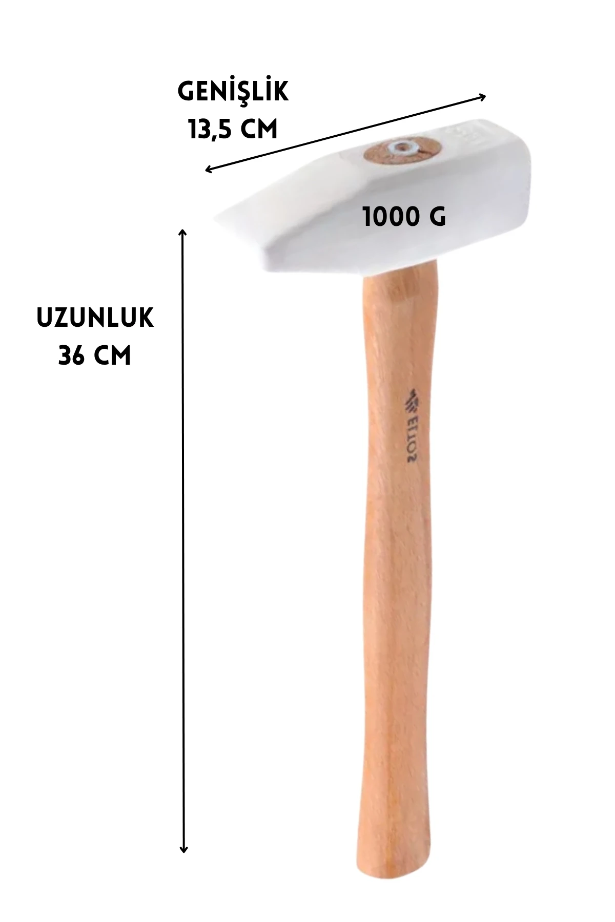 Ahşap Saplı 1000 g Hassas Çekiç PP-C – El İşi ve İnce İşçilik İçin Profesyonel El Aleti