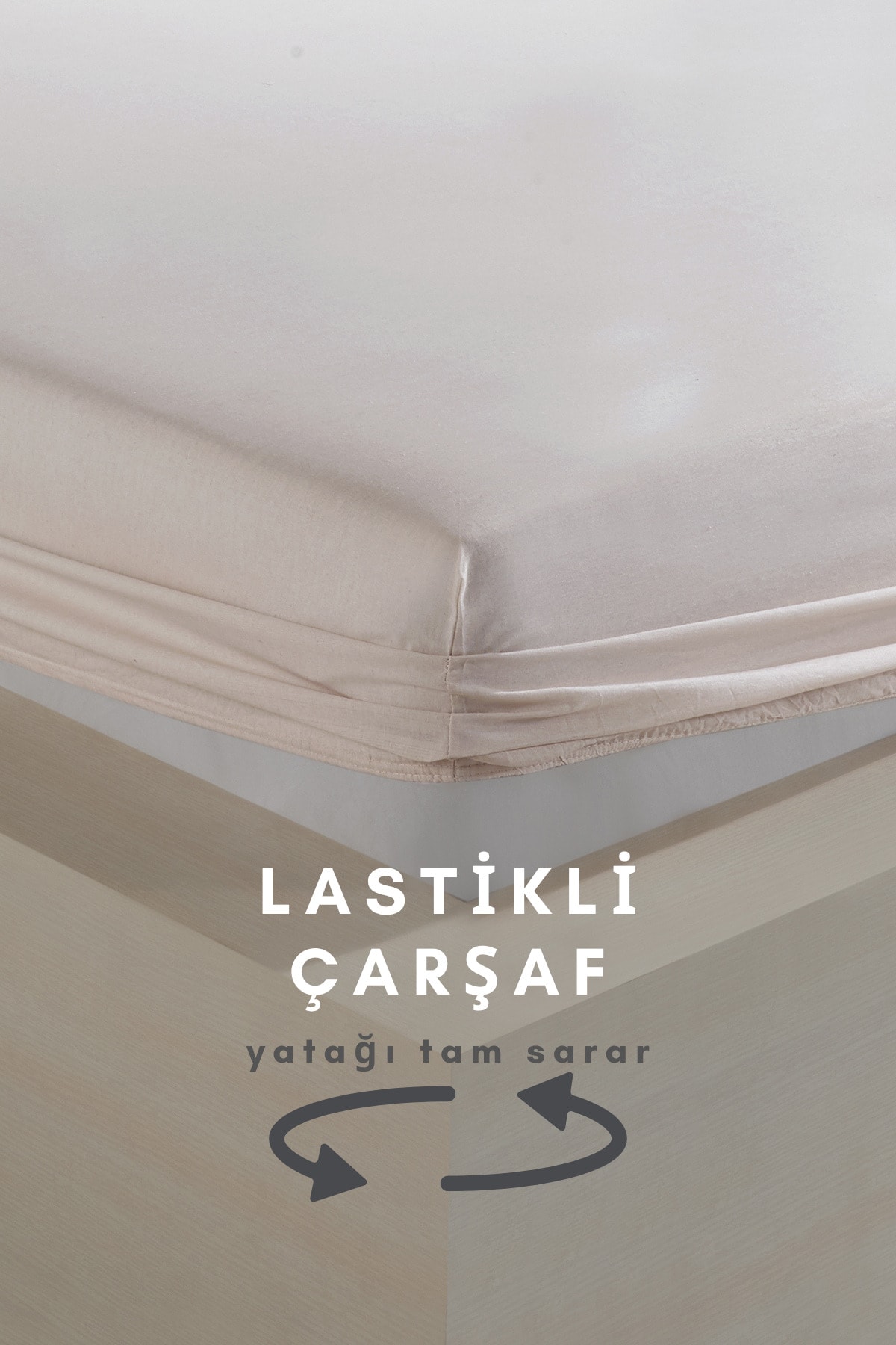 Çift Kişilik Lastikli Çarşaflı Nevresim Takımı